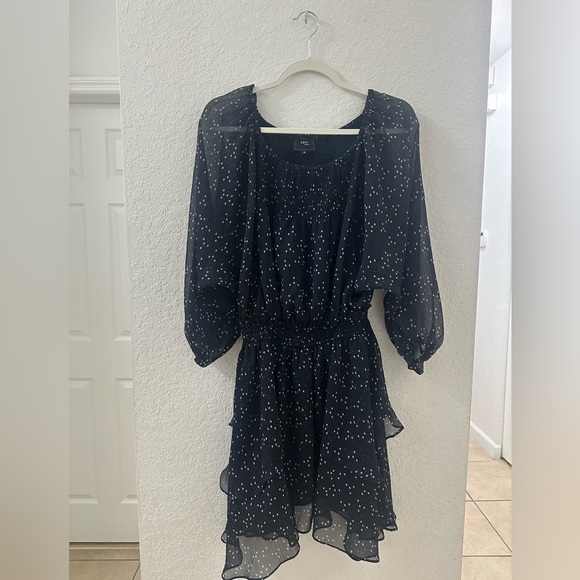 Reset By Jane Dresses & Skirts - Reset by Jane smoked log. Sleeve Elegant Black Starry Dress women size small